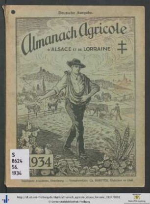 56. Jahrgang: Almanach agricole d’Alsace et de Lorraine