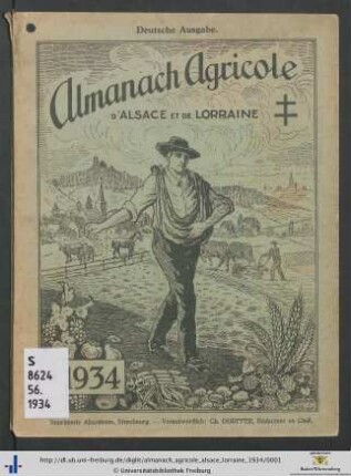 56. Jahrgang: Almanach agricole d’Alsace et de Lorraine