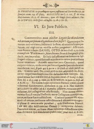 VI. Ex Jure Publico
