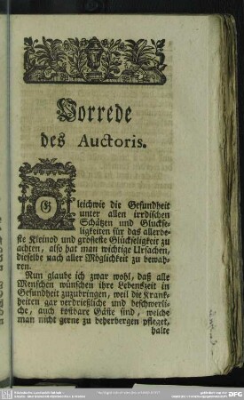Vorrede des Auctoris