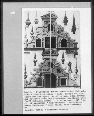Architectura, oder Bauung der Antiquen auss dem Vitruvius, woellches sein funff Colummen orden ... — Architekturentwurf