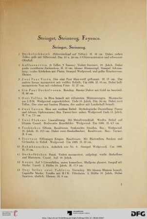 Sammlung von Dr. Paul v. Ostermann (Nr. 1-999)