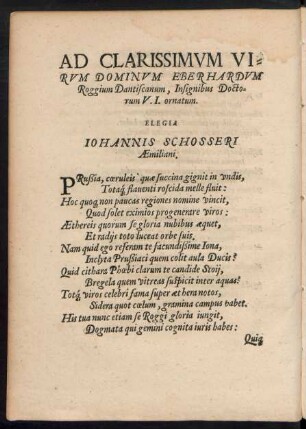 Ad Clarissimum Virum Dominum Eberhardum Roggium ...
