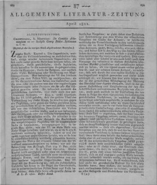 Schömann, G. F.: De Comitiis Atheniensium. Libri tres. Greifswald: Mauritius 1819 (Beschluss der im vorigen Stück abgebrochenen Recension)