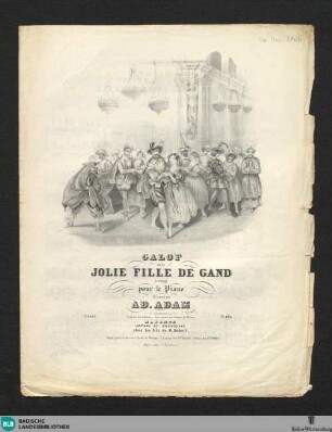 Galop de la jolie fille de gand : arrangé pour le piano