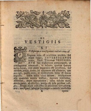 Dispvtatio Philosophica De Vestigiis