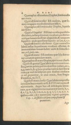 Cap. 2, de syllaba eiusque compositione & quantitate.