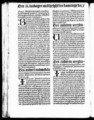 Des iii. sondages na d' hylghe[n] dre konninge dage