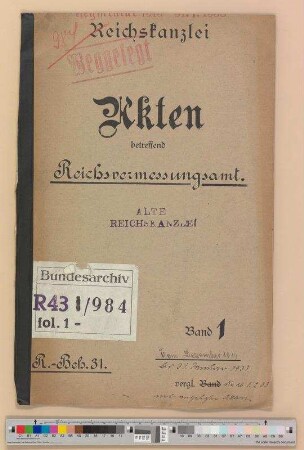 Reichsamt für Landesaufnahme: Bd. 1