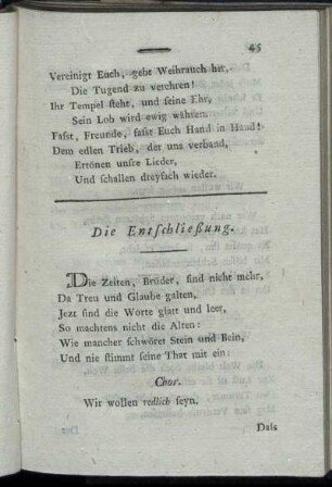 Die Entschließung.