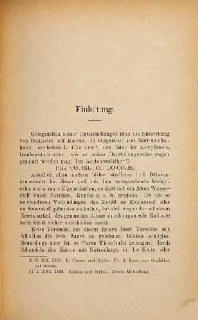 Ueber einige Verbindungen der fünfzehnten Reihe und zur Kenntnis des Acetonoxalesters, 2. Zur Kenntnis des Acetonoxalesters