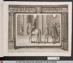[König Ludwig XIII beim Dressurreiten]