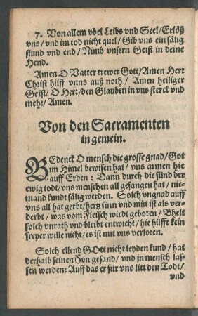 Von den Sacramenten in gemein.