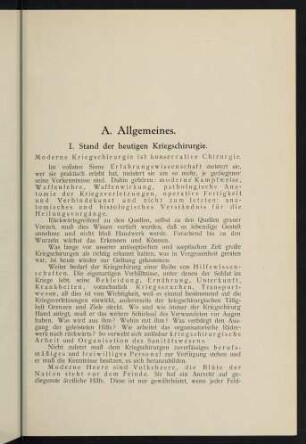 9-25, I. Stand der heutigen Kriegschirurgie. - II. Geschosswirkung