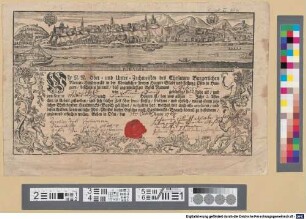 Buda Ofen : Wir N. N. ober- und Unter-Zechmeister des Ehrsamen Burgerlichen Riemer-Handwercks in der Königlichen Freyen Haupt-Stadt und Festung Ofen in Hungarn, ...