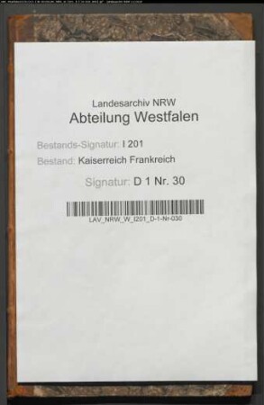 Distributionsregister des Tribunals der 1. Instanz des Arrondissements Münster für 1812-1814.
