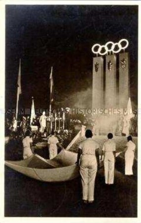 Ankunft des olympischen Fackelläufers in Kiel