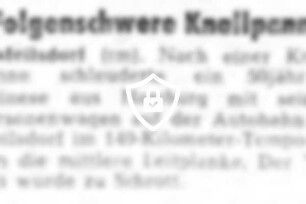 Folgenschwere Knallpanne