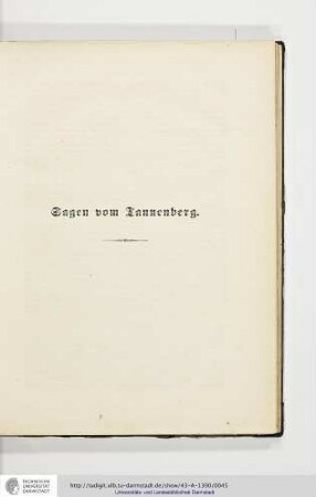 Sagen vom Tannenberg