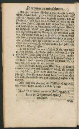 Wie Fortunatus gen Andeganis kame in Britannia Hofzucht zu sehen.