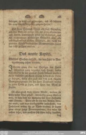 Das neunte Kapitel. Welches Sachen enthält, die den Leser in Verwunderung setzen werden.