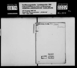 Ehrlich, Moses, Kaufmann Frankfurt/Main früher Mosbach Käufer: Anton Stecher, Kaufmann Mosbach Lagerbuch-Nr. 66 Mosbach