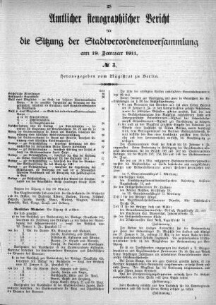 No. 3, 19. Januar 1911