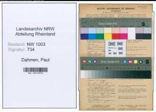 Entnazifizierung Paul Dahmen , geb. 11.04.1911 (Schreiner)