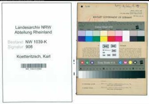 Entnazifizierung Karl Koetteritzsch , geb. 05.01.1910 (Bahnbeamter)