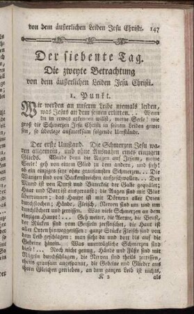 Die zweyte Betrachtung von dem äußerlichen Leiden Jesu Christi