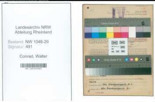 Entnazifizierung Walter Conrad , geb. 20.01.1910 (Beamter)