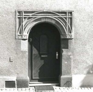 Colditz, Untermarkt 3. Wohnhaus (1564). Portal