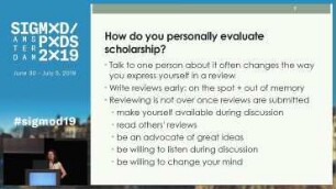 SIGMOD New Researcher Symposium (NRS): Publication Strategies for New Researchers: 10 min Talks and Discussion