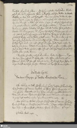 4. Capitel. Von denen Herzogen zu Sachsen Ernestinischer Linie.