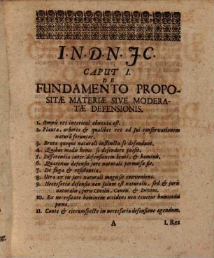 Disp. iur. de moderamine inculpatae tutelae, die entschuldigte Nohtwehr