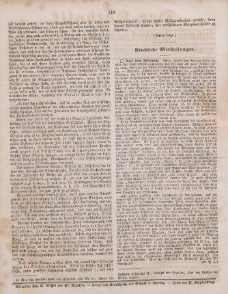248 Kirchliche Mittheilungen