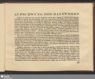 Aufschwung Des Handwerks