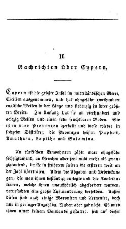 Von Cypern überhaupt