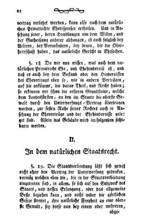 II. In dem natürlichen Staatsrecht.