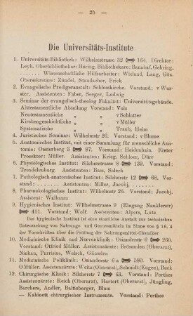 25-28, Die Universitäts-Institute