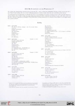 B.XI Die Fundmünzen aus der Wohneinheit 2