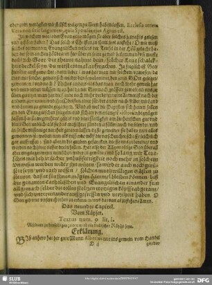 Das neundte Capitel. Vom Käyser. Textus num. 9. lit. i. Alßdann zu den selbigen zeiten wird ein kindischer Käyser seyn