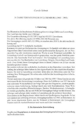 30 Jahre Grenzgänger in Luxemburg (1965-1995)