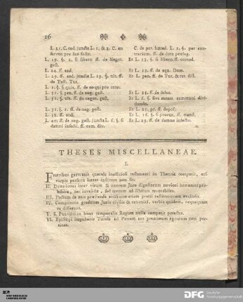 Theses Miscellaneae.