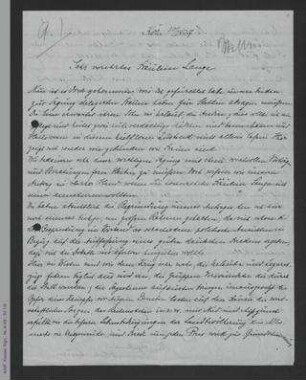 Brief von Adele Meurer an Helene Lange