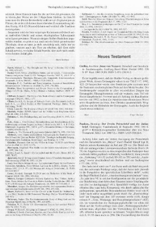 1032 [Rezension] Gnilka, Joachim, Jesus von Nazaret