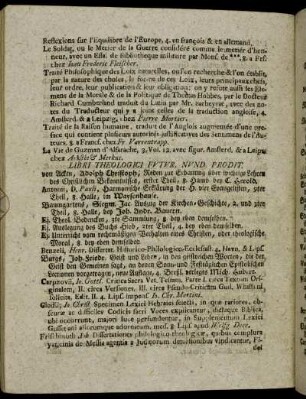 Libri Theologici Futur. Nund. Prodit.
