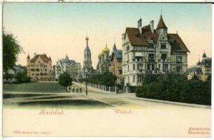 Karlsbad. Westend mit orthodoxer Kirche St. Peter und Paul