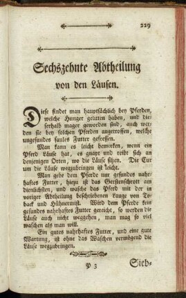 Sechszehnte Abtheilung von den Läusen.