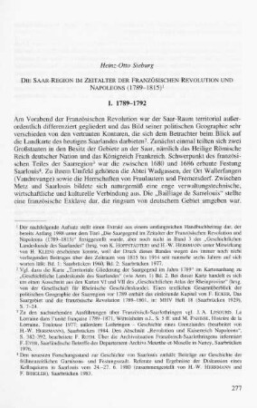 Die Saar-Region im Zeitalter der Französischen Revolution und Napoleons (1789-1815)